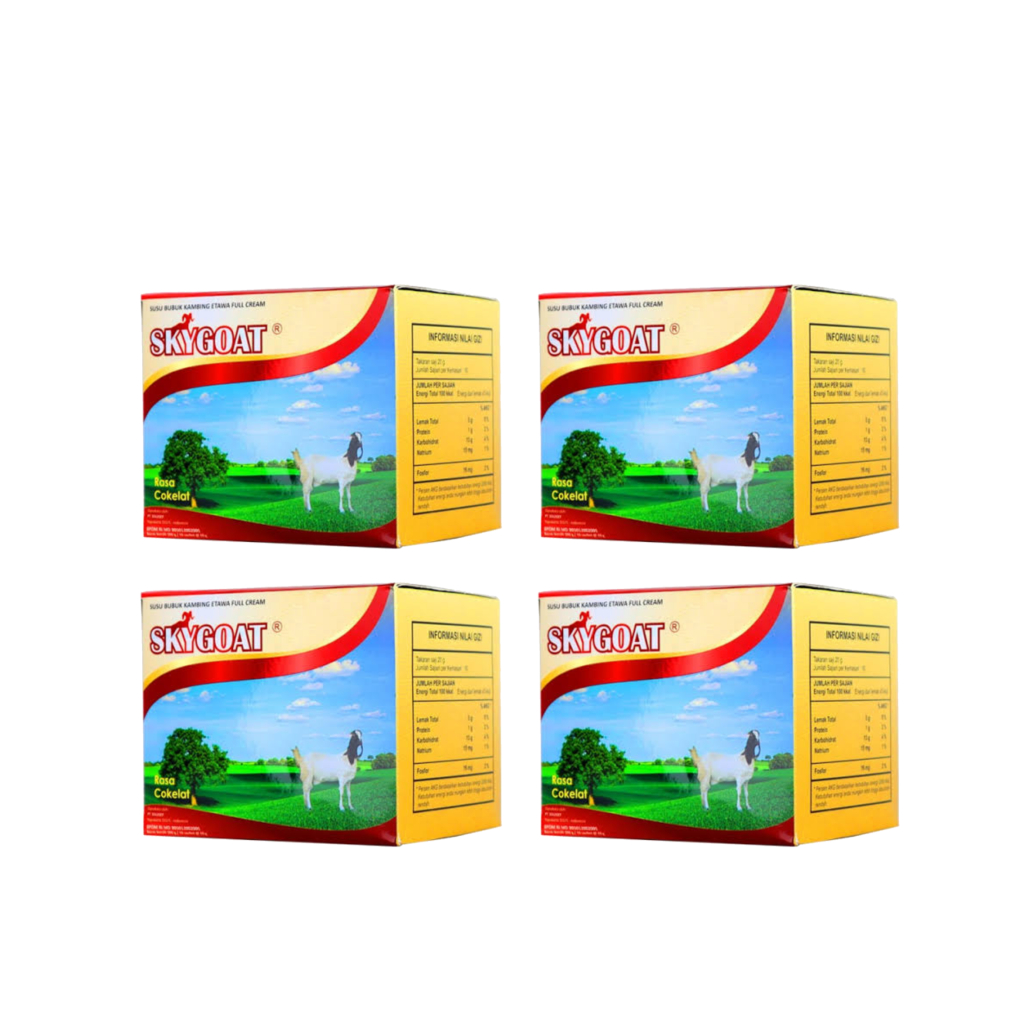 

4 BOX SkyGoat Coklat – Susu Kambing Etawa Bubuk 100% asli BPOM