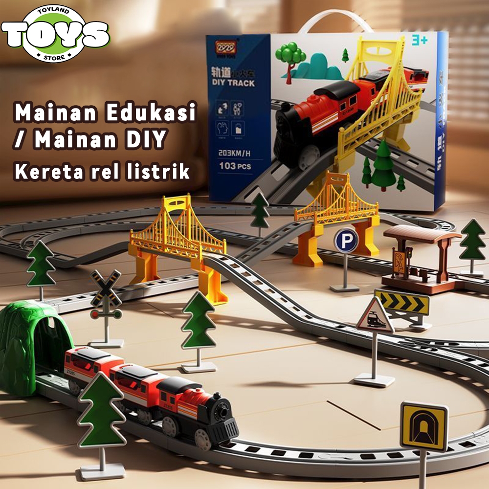 Rel Kereta Api Set Listrik Miniatur Kereta Api Mainan Rel Panjang Besar Besi