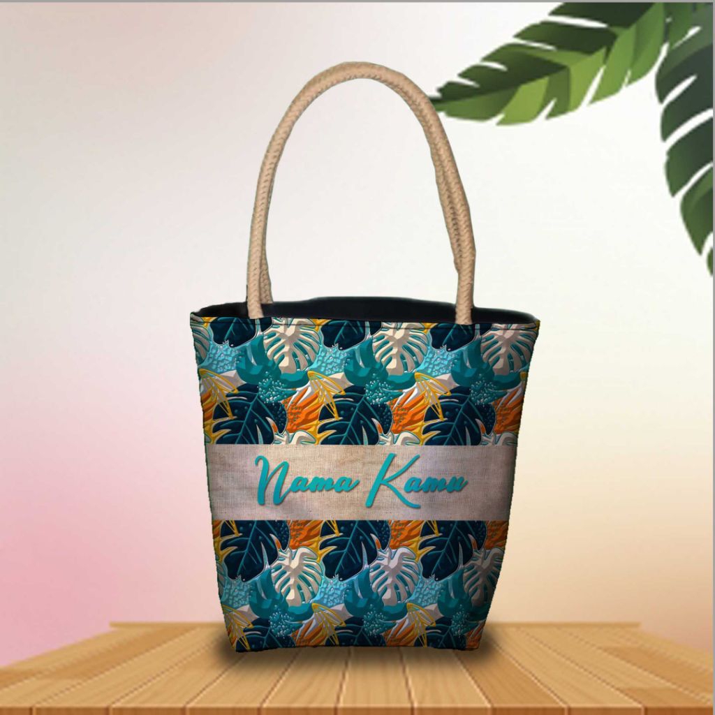 (Souvenir)Totebag mini UK 25x25 cm request nama,Font pilih sendiri,nama perusahaan,ucapan terimakasi