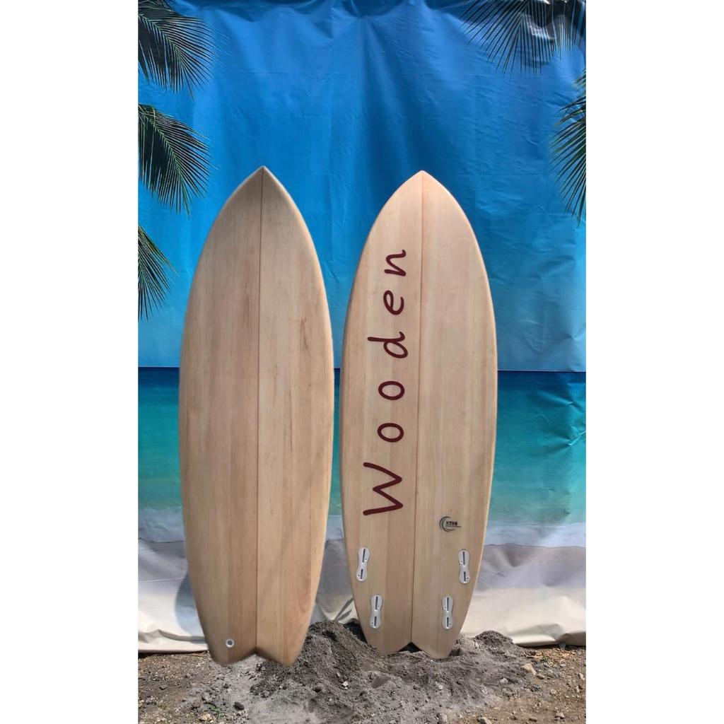 Surfboard Papan Selancar Wooden Surfboard Papan Surfing
