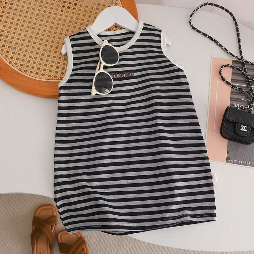 Dress Anak Perempuan Baju Anak Perempuan HITAM PUTIH Korean Style