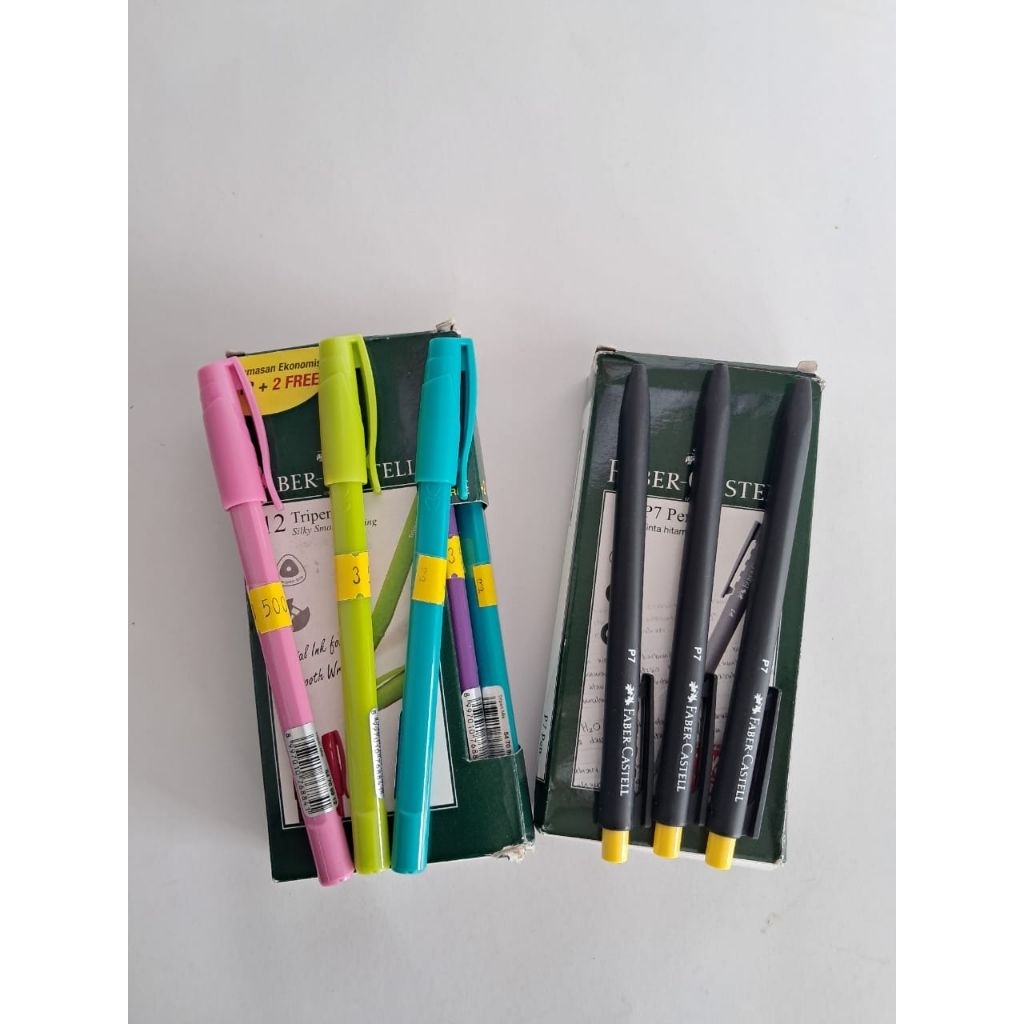 

Pulpen faber castell P7 dan faber castell tripen 0.7mm warna hitam Satuan