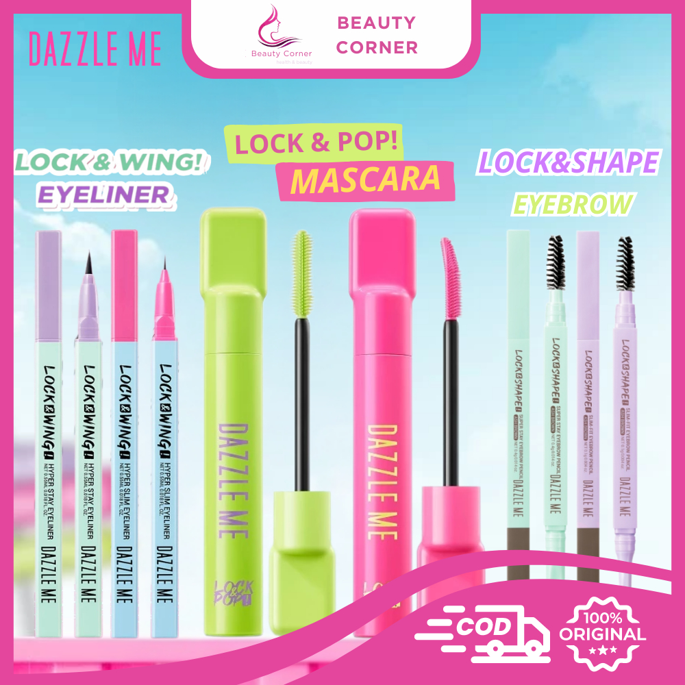 Dazzle Me Lock & Pop  Volumax-ing | Longlash-Ting Mascara Smudgeproof Transferproof | Bulu Mata Lent