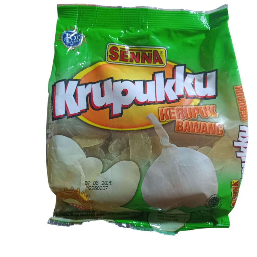 

Kerupuk Bawang Merk Senna Krupukku Sena 200gr Garlic