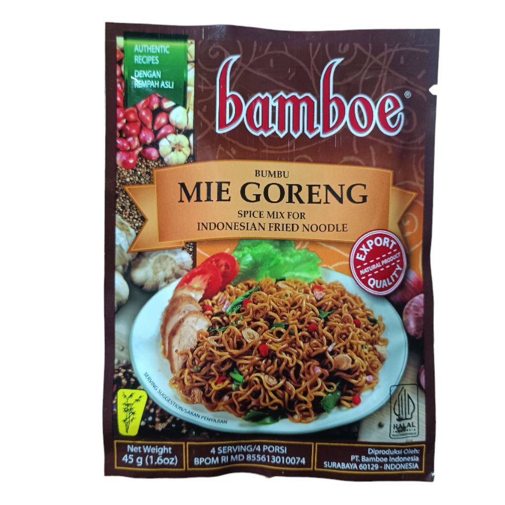 

Bumbu Instant Mie Goreng Bamboe Bambu 45 gr Bambo Fried Noodle