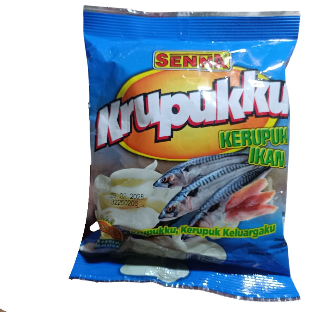 

Kerupuk Ikan Merk Senna Sena Krupukku 200gr Keropok Goreng