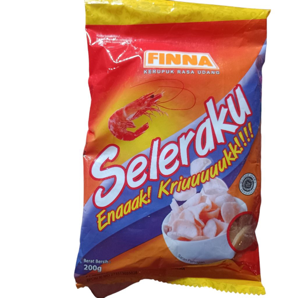 

Kerupuk Udang Finna Seleraku 200gr Keropok