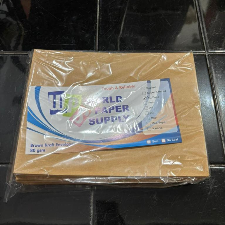 

Amplop Coklat 1/2 Setengah Folio 100 lbr