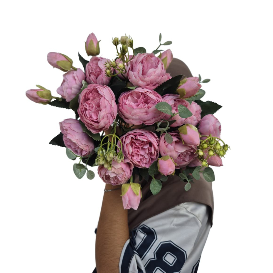 Bunga Peony Premium Dekorasi / Bunga Palsu Peony / Bunga Plastik Peony / Bunga wedding dekorasi / bu