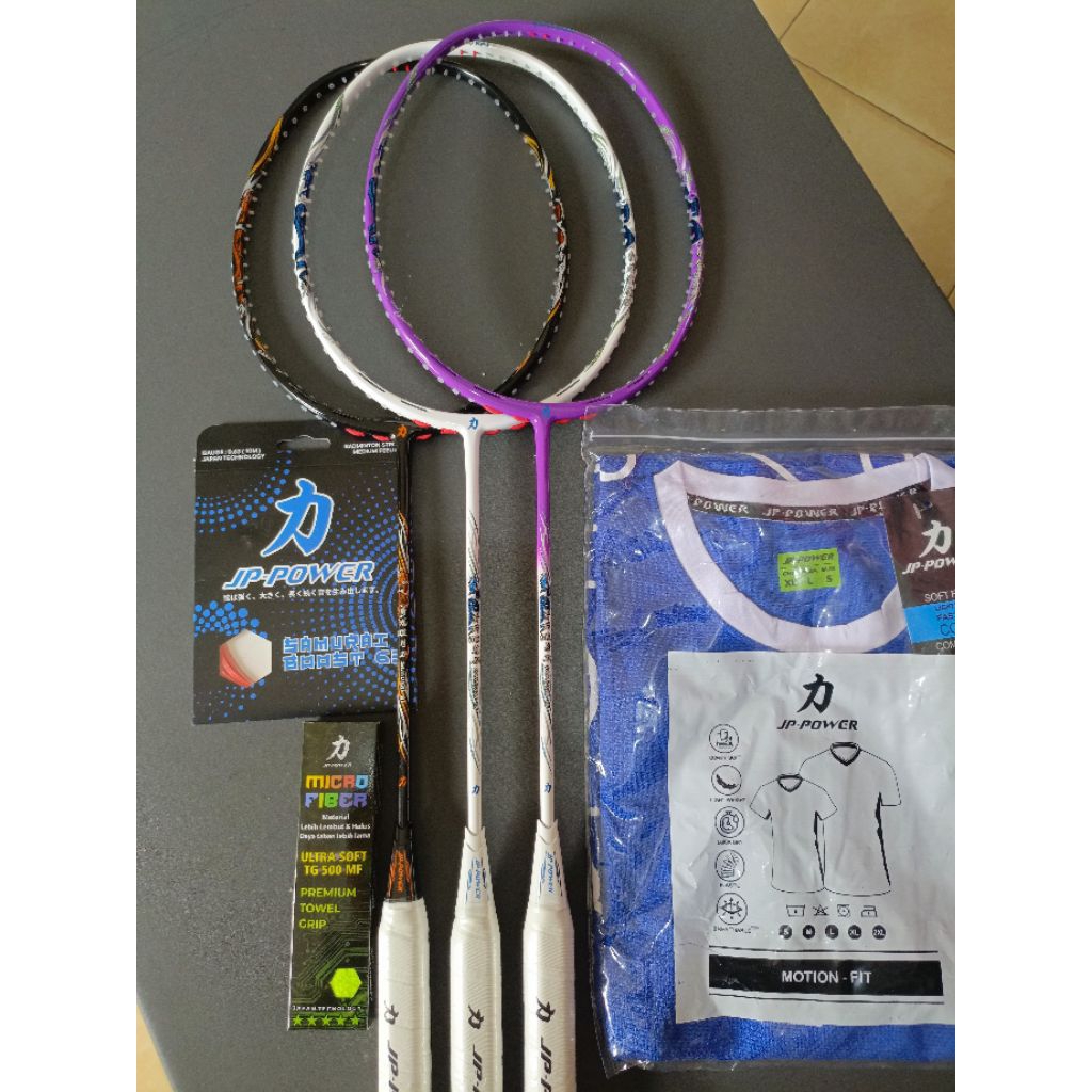 Raket JP Power Samurai Q1 Frame Bolong Original