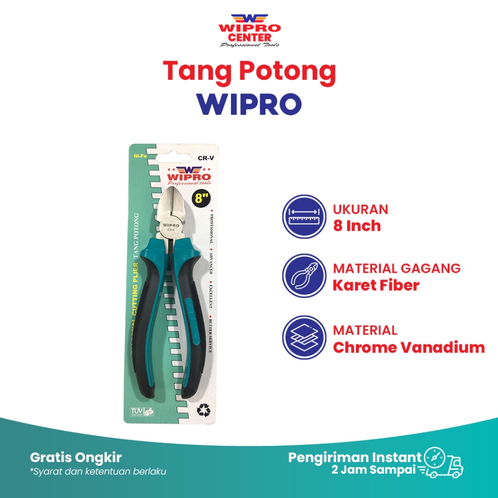 WIPRO Tang Potong Wipro 8" Diagonal Cutting Plier Wipro