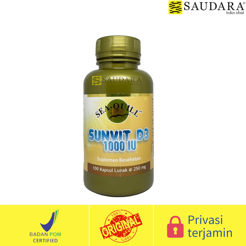 Sea-Quill Sunvit D3 1000 IU (100 Kapsul) - Vitamin D3