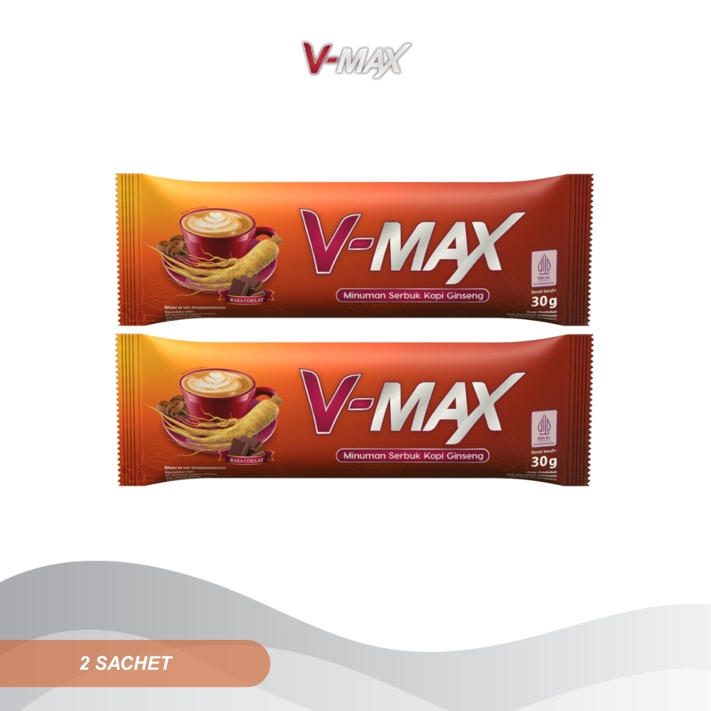 

V MAX - Kopi Rasa Cokelat dan Gula Aren - 2 Sachet
