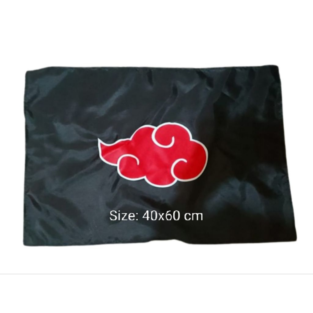 Bendera Akatsuki Bahan Kain Satin Poliester HD