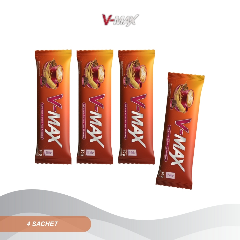 

V MAX - Kopi Rasa Cokelat dan Gula Aren - 4 Sachet