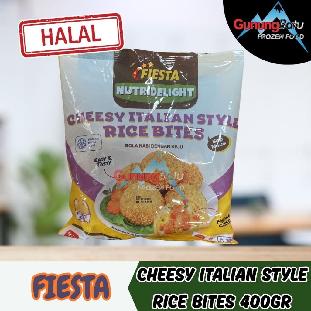 

FIESTA 'NUTRIDELIGHT' CHEESY ITALIAN STYLE RICE BITES 400GR