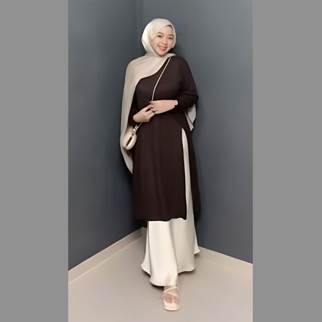 ZANNA Tunik Busana Muslim Rajut Wanita