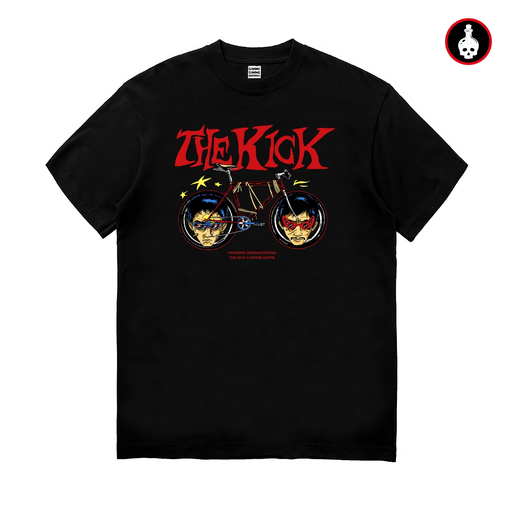 Tshirt The Kick - Orgasme Dengan Sepeda (Kaos Band Original Merch Hitam)