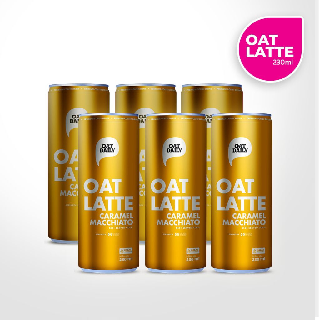 

OAT DAILY Coffee Oat Latte Caramel Macchiato (6pcs) - Minuman Kaleng 230ml