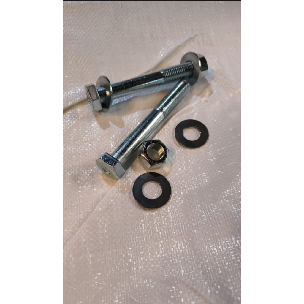 BMP Baut 24 M16x120 Set Ring Double Baut Putih M16x120 Baut 24 Panjang 12CM