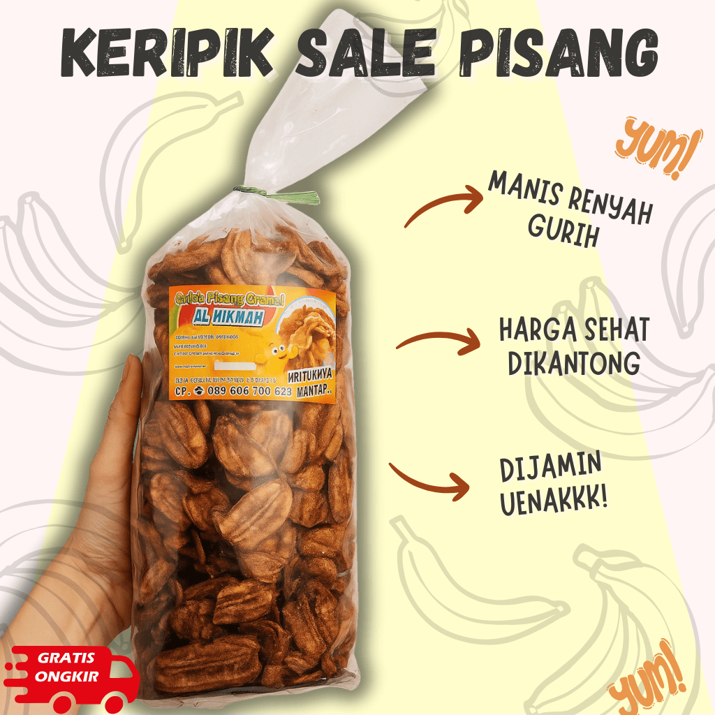 

Cemilan Sale Pisang Kering Manis Khas Cilacap 1 Kg