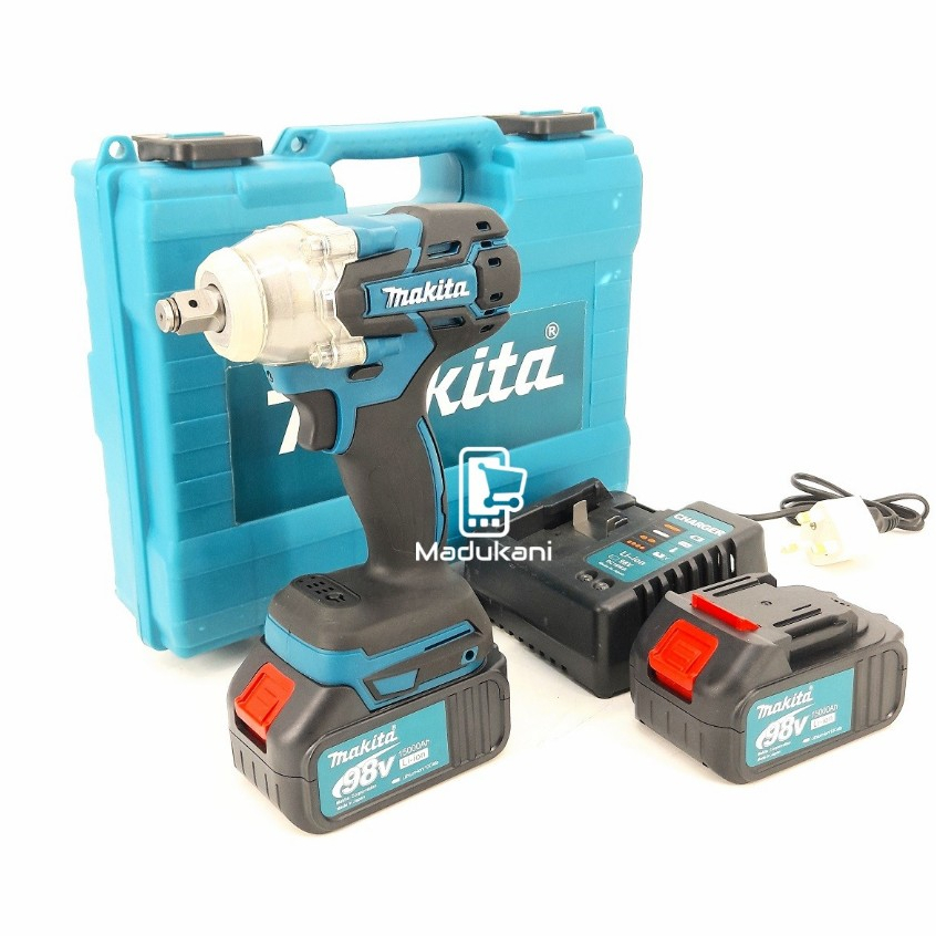 Mikayo Cordless Impact Wrench 48Set (2 Battery) ZX2902 Model Makita impek baterai torsi besar 350NM 