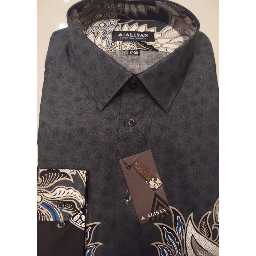 Alisan Kemeja Batik  Jumbo 16.5-17.5 Lengan Panjang  Reguler