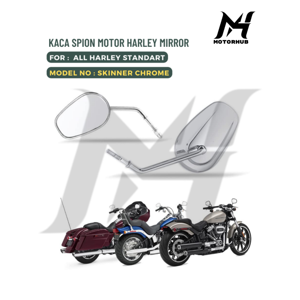 KACA SPION MIRROR ALL HARLEY STANDART MODEL OEM SKINNER CHROME