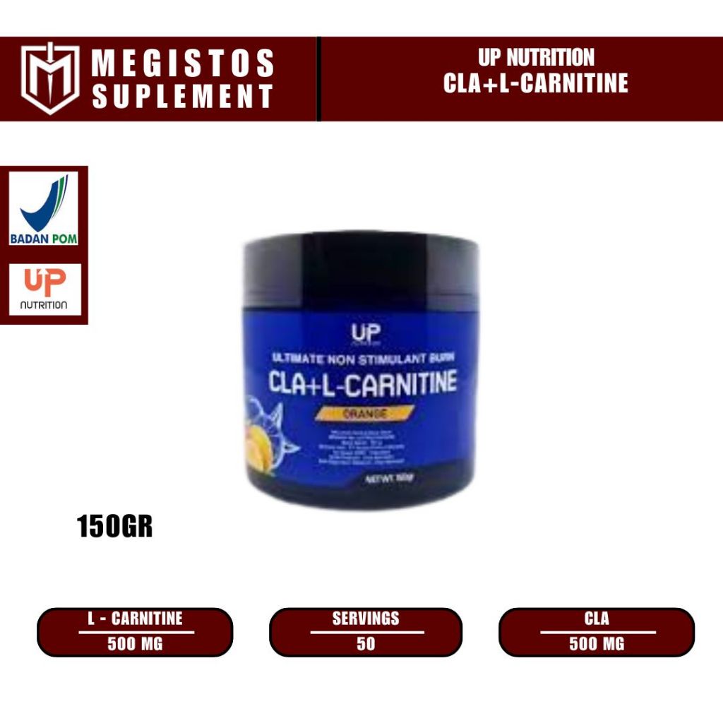 UP Nutrition Cla + L - Carnitine 150gram/50 Servings Orange