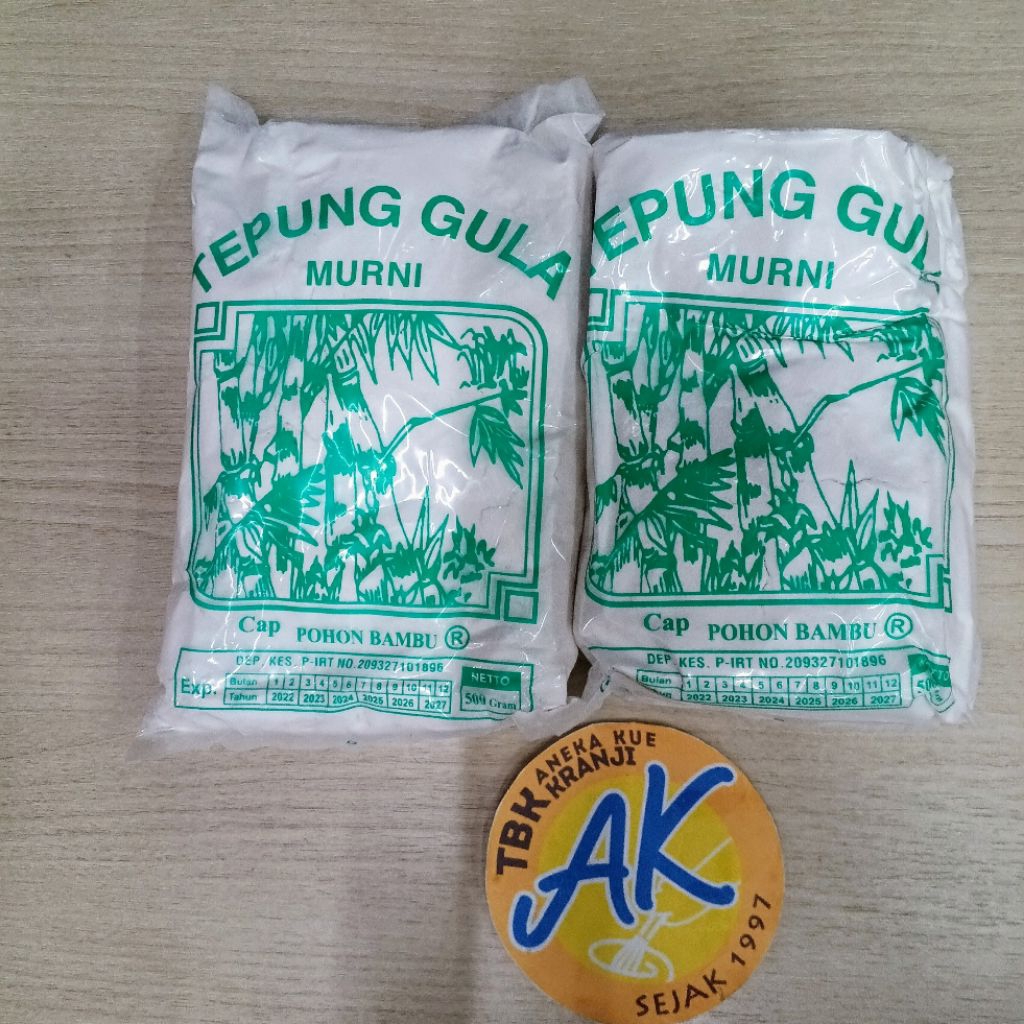 

Tepung Gula Cap pohon Bambu gula halus tebu 500gram
