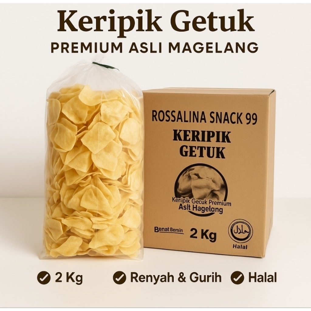 

Keripik Getuk Spesial Premium Asli Magelang 2Kg – Renyah Gurih + Halal & PIRT