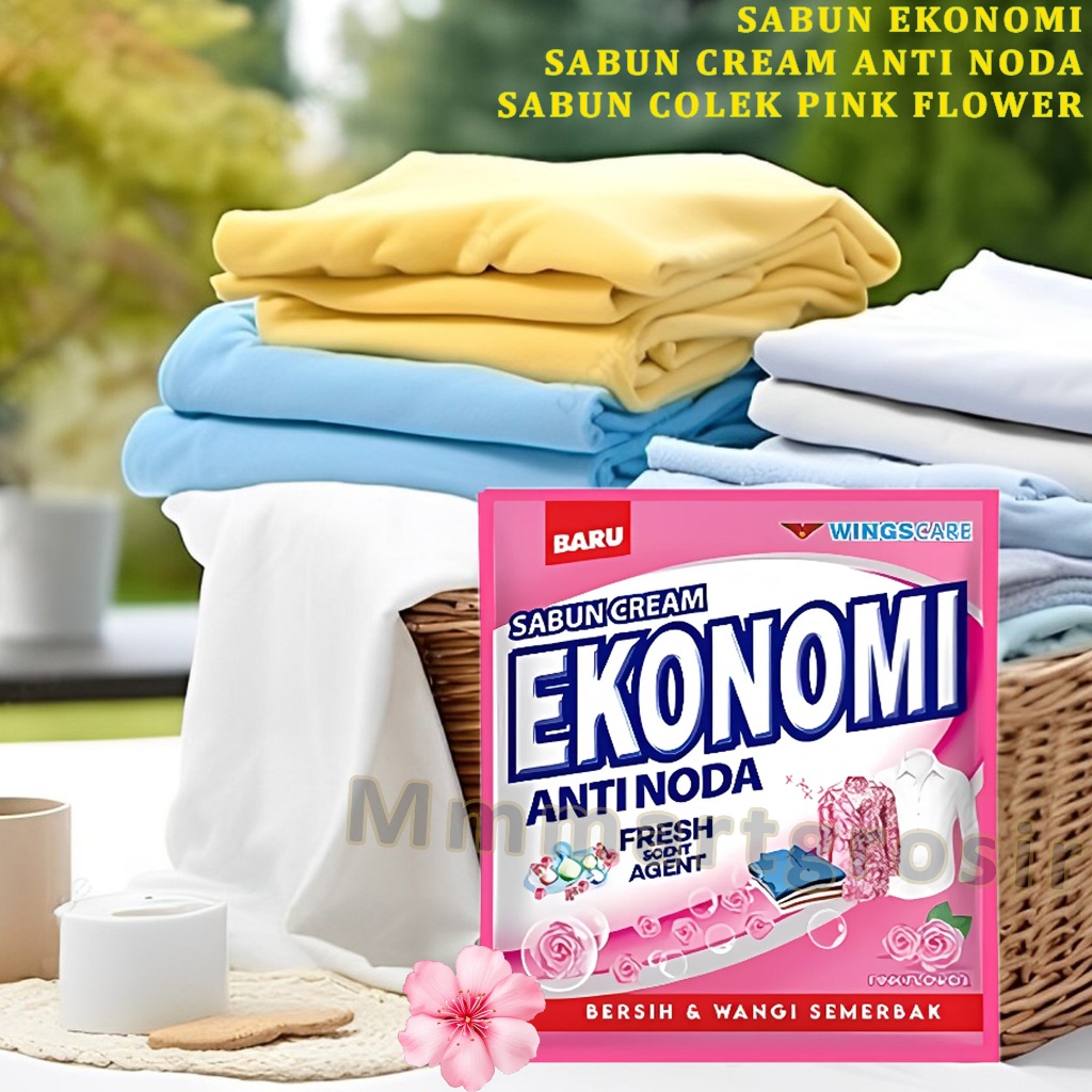 Sabun Ekonomi / Sabun Cream Anti Noda / Sabun Colek Pink Flower / 145gr