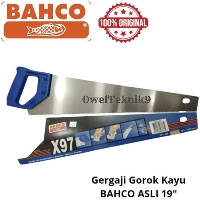 OwelTeknik9 - Gergaji Kayu 19" BAHCO 100% ORIGINAL/Gergaji Gorok Kayu BAHCO ASLI 19 inch
