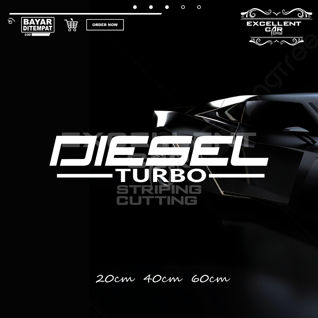 STICKER MOBIL DIESEL TURBO - CUTTING STICKER DIESEL TURBO KODE (a5)