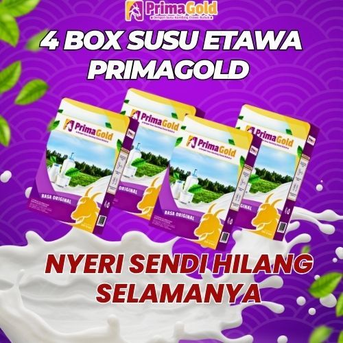 

NYERI SENDI HILANG DENGAN SUSU ETAWA PRIMAGOLD - PAKET 4 BOX