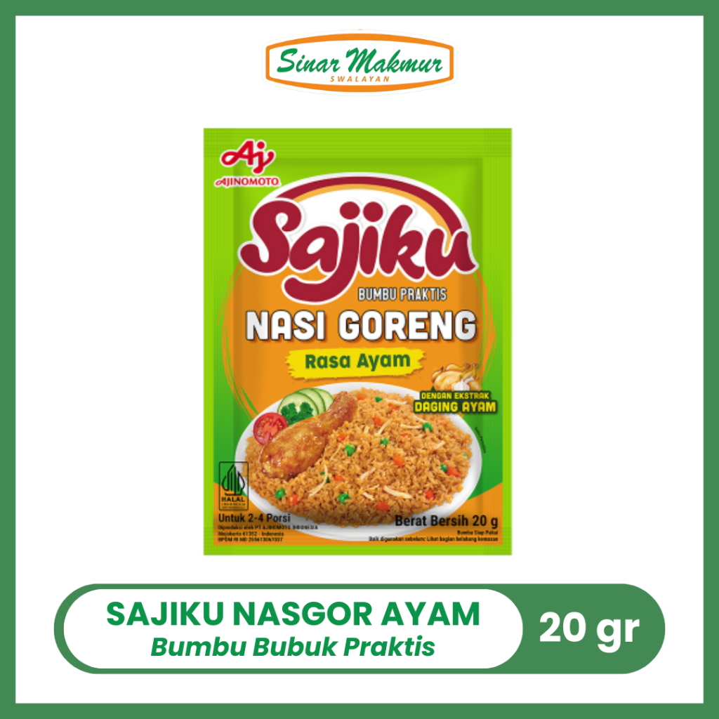 

Sajiku Bumbu Praktis Nasi Goreng Rasa Ayam 20gr