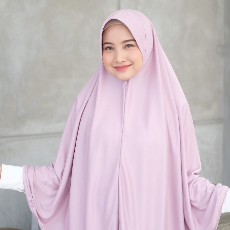 Hijab Khimar Bergo Hamidah Jumbo XL Spandek Jersey | Jilbab Bergo Simple Pad XL Spandek Jersey | Ker