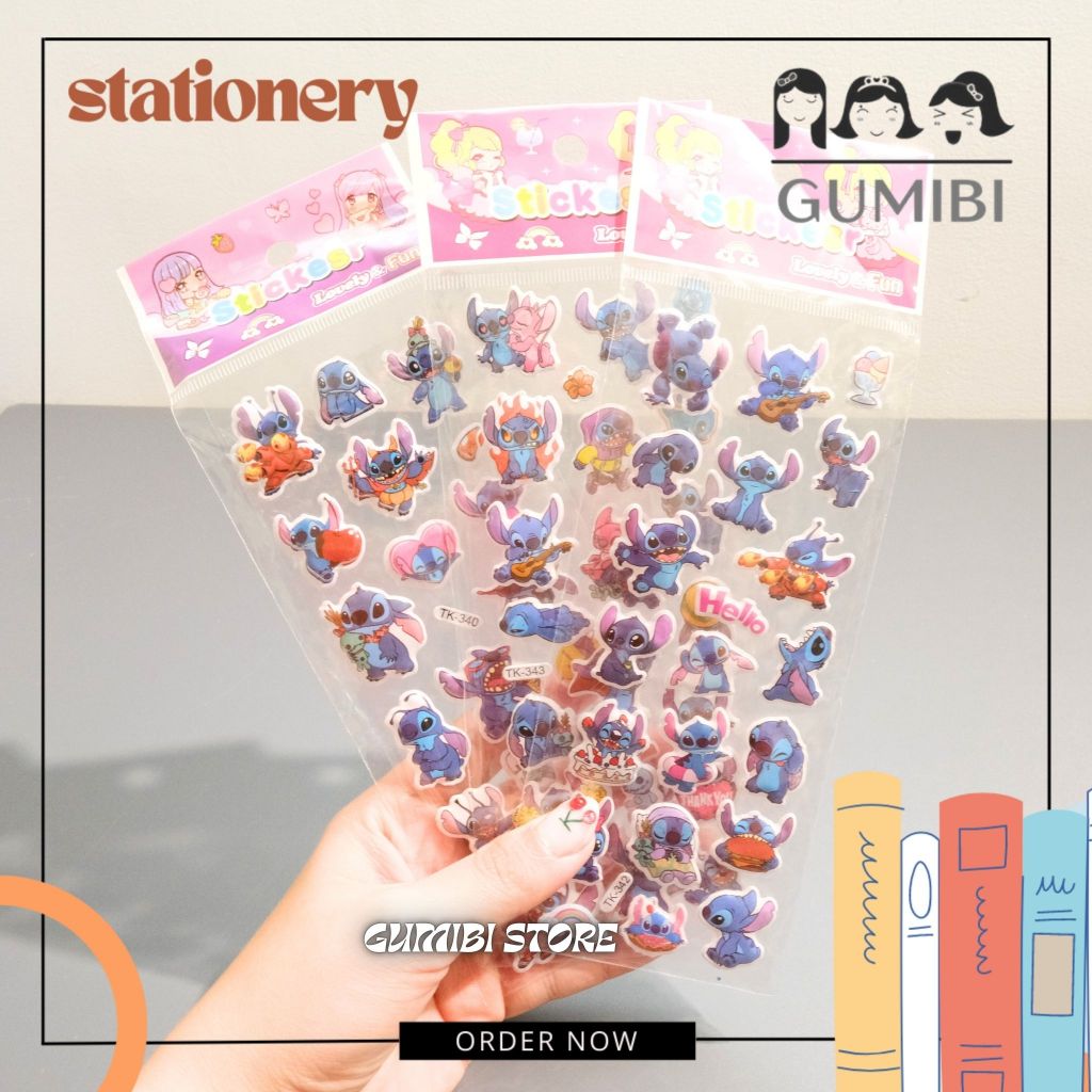 

STICKER STITCH TIMBUL STIKER STITCH LILOSTITCH STIKER ANAK TEMPEL DEKOR DIY STIKER LUCU