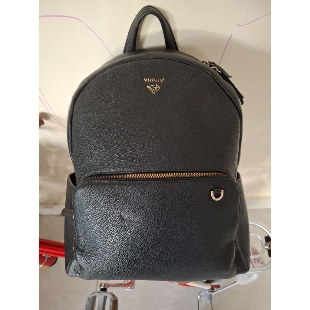 vincis Ransel kulit asli full leather muat laptop 14 inch vincis