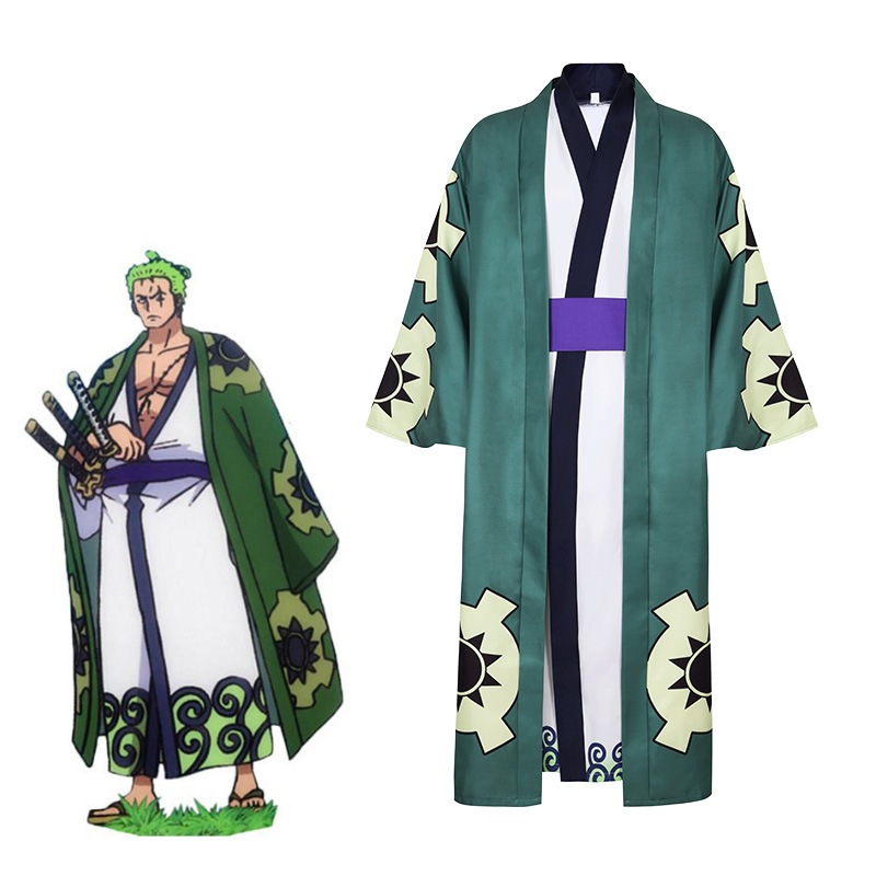 ONE PIECE cos Roronoa Zoro cosplay costume and wig