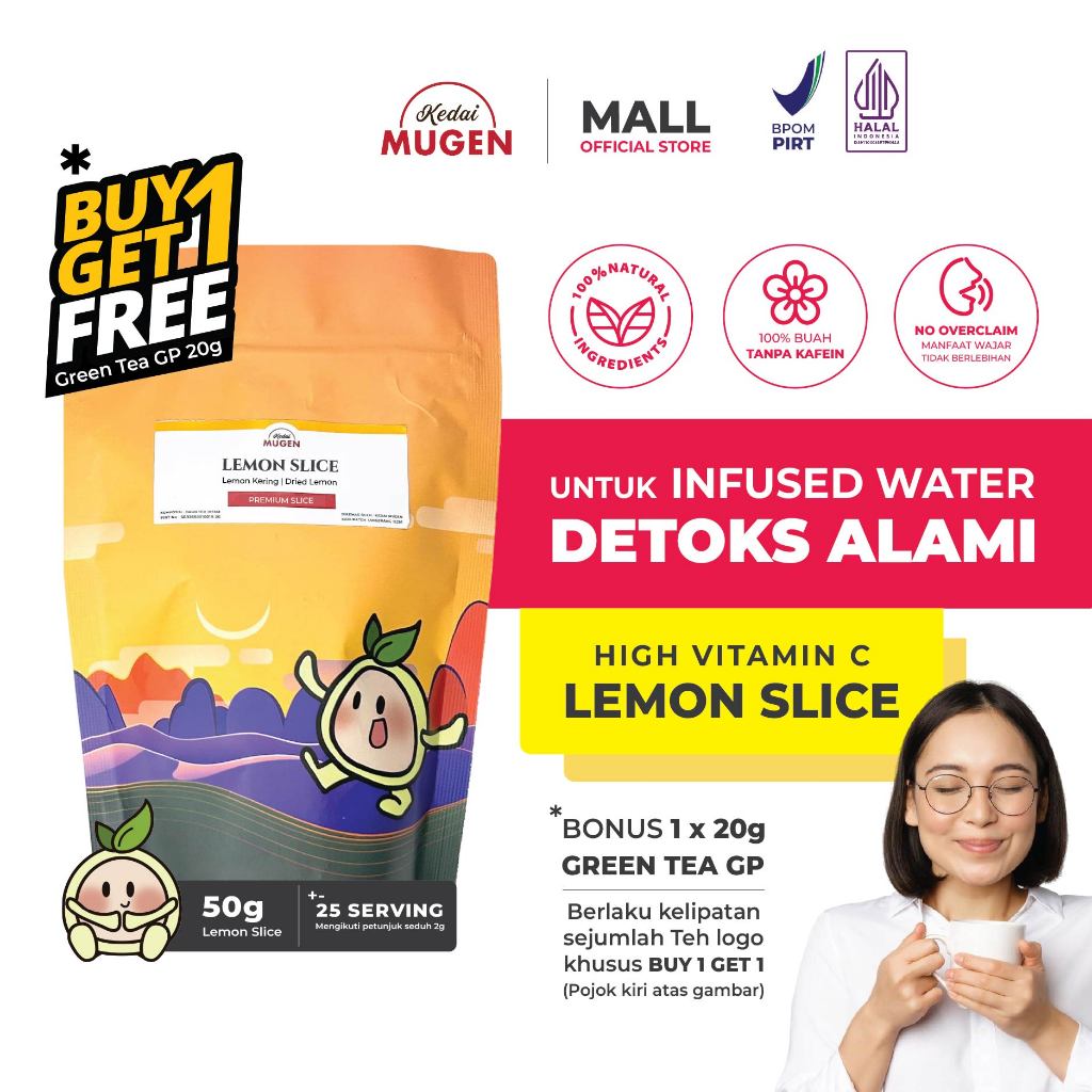 

Lemon Iris kering Infused Water/ Dried Lemon Slice Kedai Mugen 50g