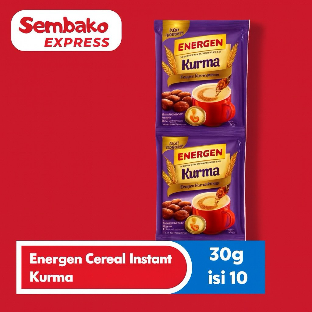 

Energen Kurma Renceng 10 x 30g – Sereal Instan Bergizi & Praktis
