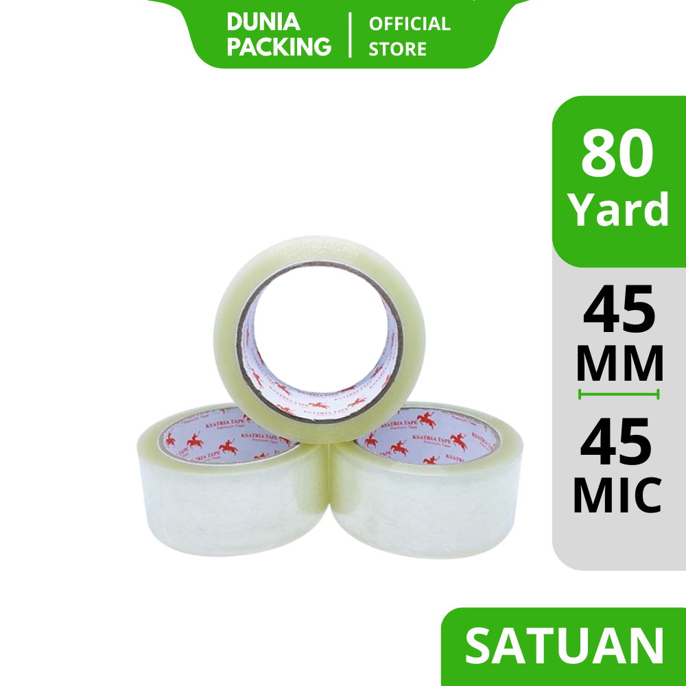 

[TERMURAH] Lakban OPP Tape / Lakban Bening Dunia Packing 45 mm X 80 yard -COD