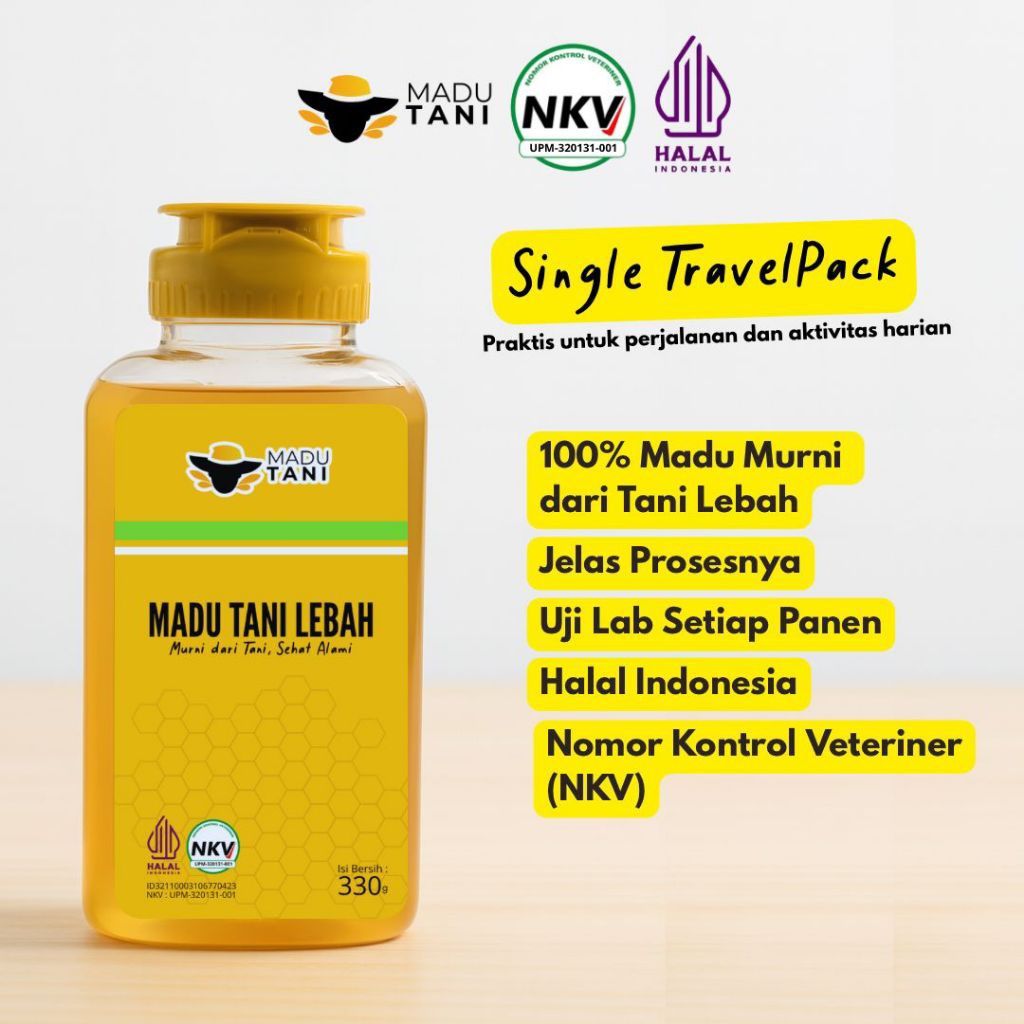 

Madutani Madu Tani Lebah 330gr Madu Murni 100% pengemasan Fresh di peternakan