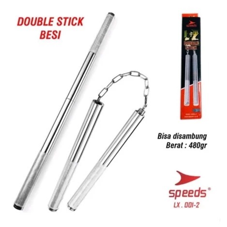 DOUBLE STICK NUNCHAKU BAR BESI stainles steel BELADIRI TOYA TONGKAT WANNAFIT G5R8