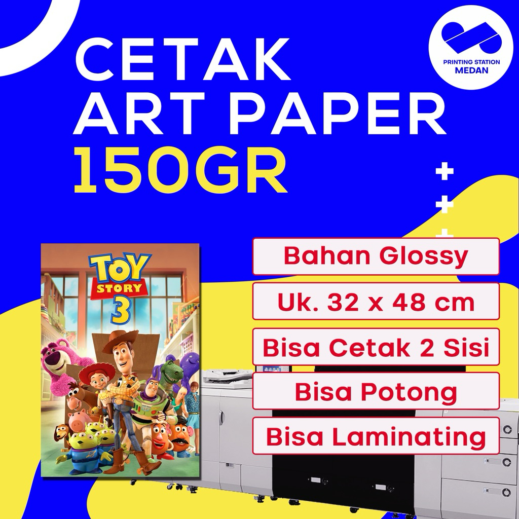 

Cetak Art Paper A3+ / Art Carton / Poster 150gsm