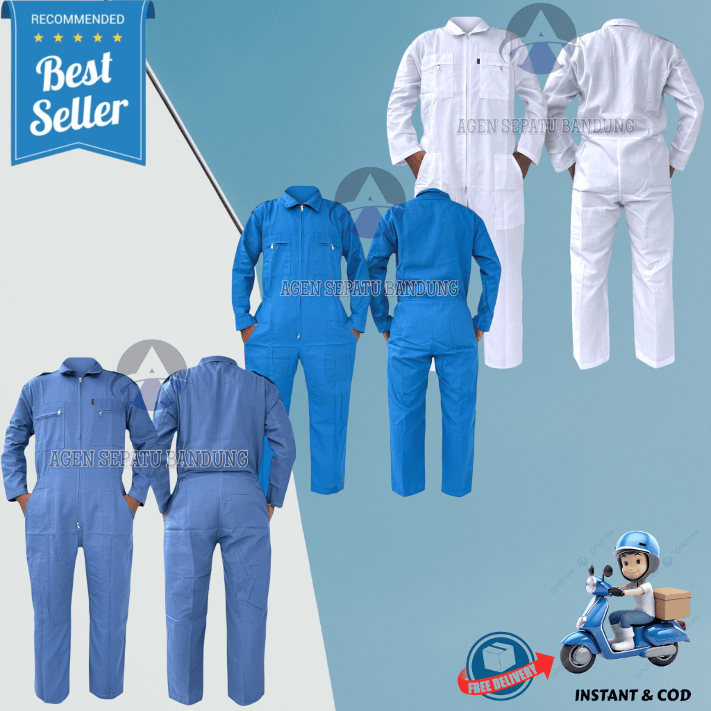 Wearpack warna krem Coverall Safety / Baju / Seragam Kerja Proyek
