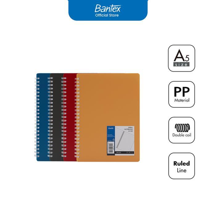 

Bantex Spiral Notebook A5 Kertas 70g Bergaris Warna Klasik SPA560