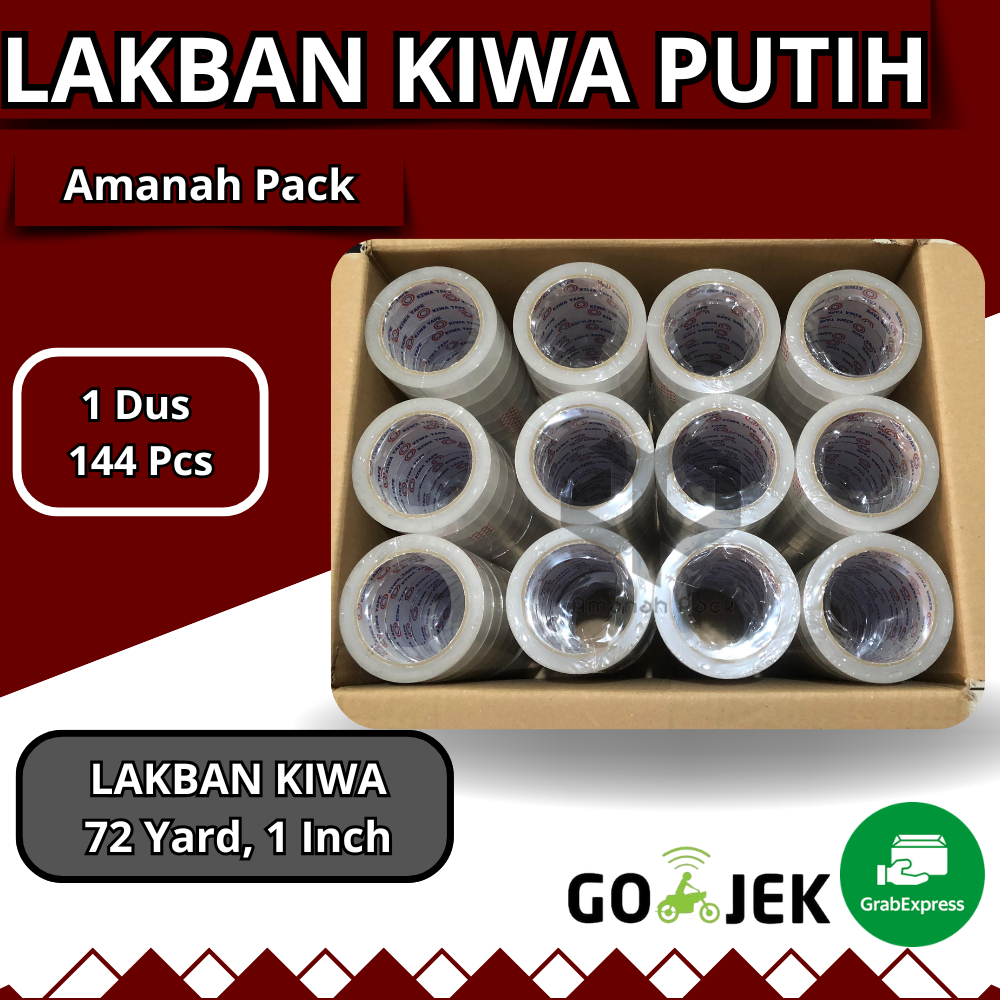 

LAKBAN KIWA TAPE 24MMX72YARD (1 Dus 144pcs) PALING MURAH BERKUALITAS