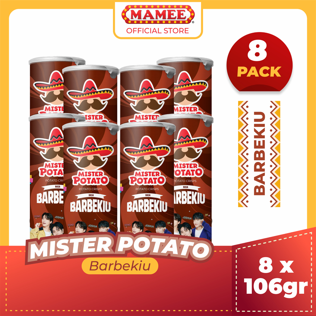 

Mister Potato Crisps BBQ 106gr SVT JINJJA CRUNCH Edition - 8 Pcs